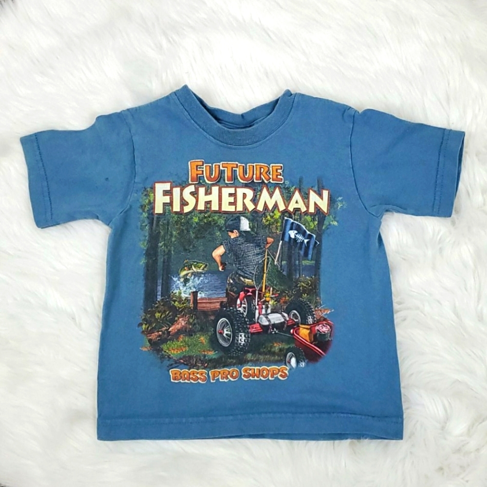 Bass Pro Shops Future Fisherman T-Shirt Boys Size 2T Cotton Graphic